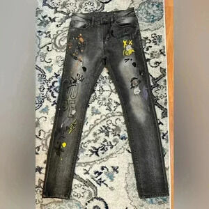 Vintage Southpole Jeans Distressed Y2K Skate Hip Graphic Tag Size 32x32 Skinny